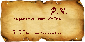 Pajenszky Marléne névjegykártya